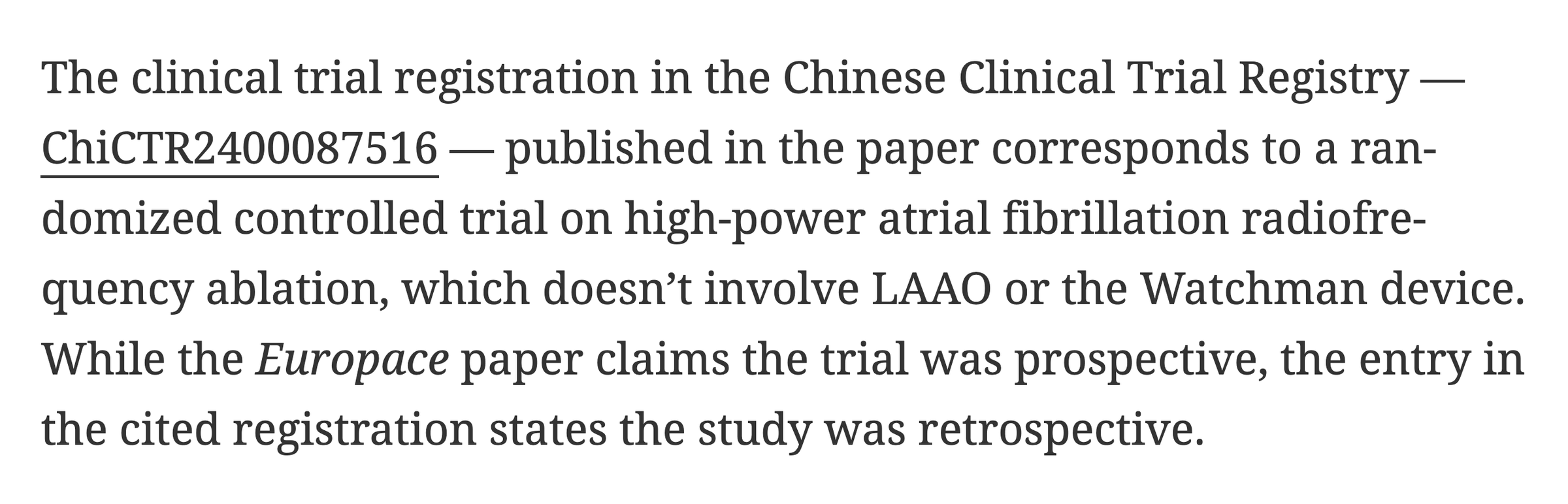 The clinical trial registration in the Chinese Clinical Trial Registry.
